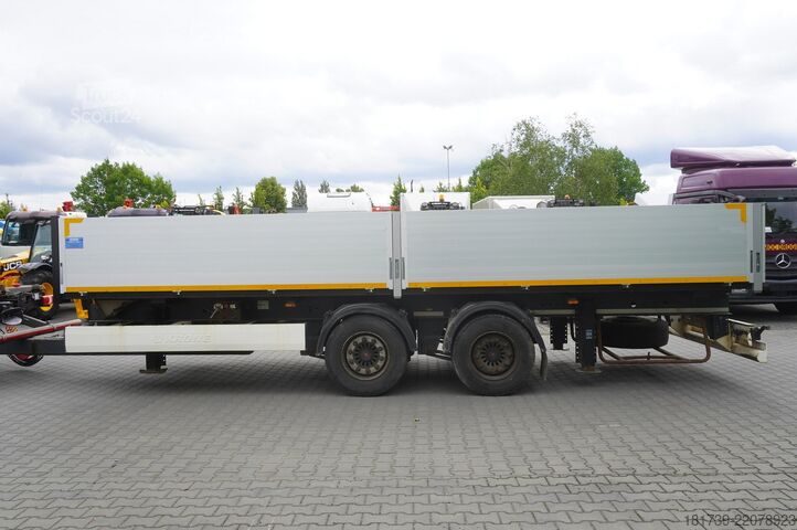 Remorcă de construcții Krone construction trailer / Flatbed 18 pallet