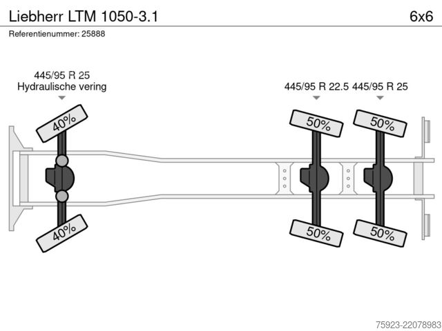 Autokrāna kravas automašīna Liebherr LTM 1050-3.1