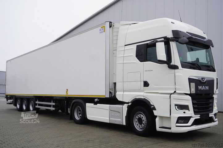 Ciągnik siodłowy + naczepa chłodnia MAN TGX 18.510 4×2 tractor unit / Lamberet
