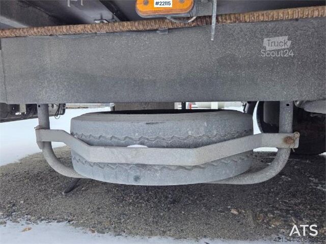 Plattformanhänger  Krukenmeier single-axle flatbed trailer with side