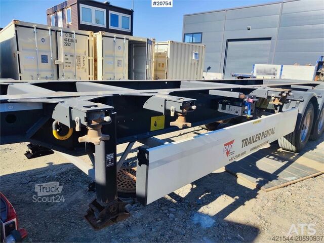 Transport af containere Krone sd 3 axle container semi