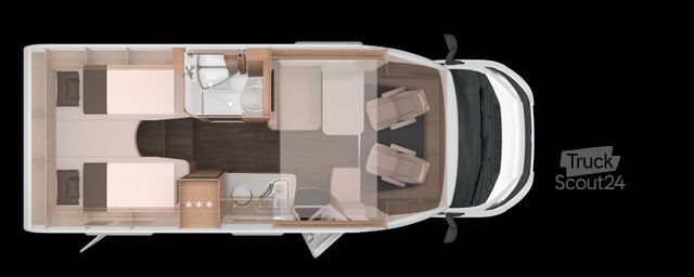 Autorulotă semi-integrată KNAUS L!VE WAVE 650 MEG Black Selection, Auto