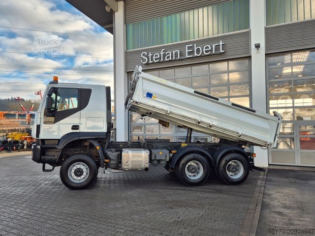Trijų pusių savivartis sunkvežimis IVECO Trakker AT260TW41 6x6 Meiller Kipper Bett AHK