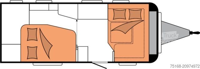Przyczepa kempingowa HOBBY Excellent 540 WFU Modell 2026 / 2000 kg