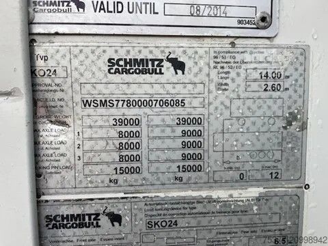 Transporte refrigerado/congelado Schmitz Cargobull SK024L ,Vector  ,SAF assen,260 cm hoog