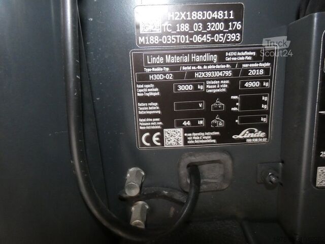 Front loader forklift Linde H 30 D - 02 - 393