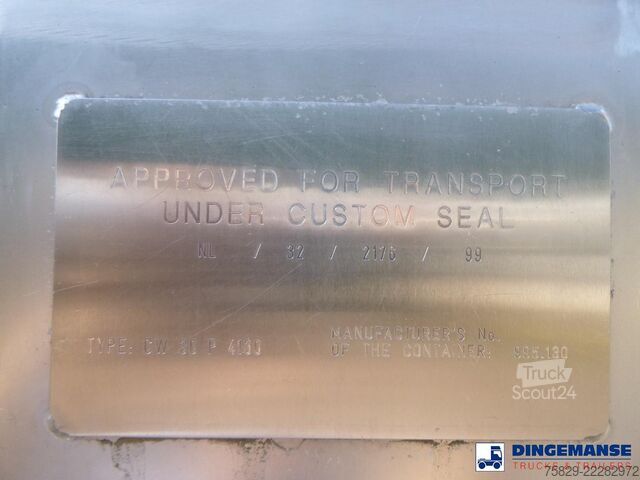 Tankcontainer Holvrieka Food tank container inox 30.7 m3 / 1 comp / 30 ft