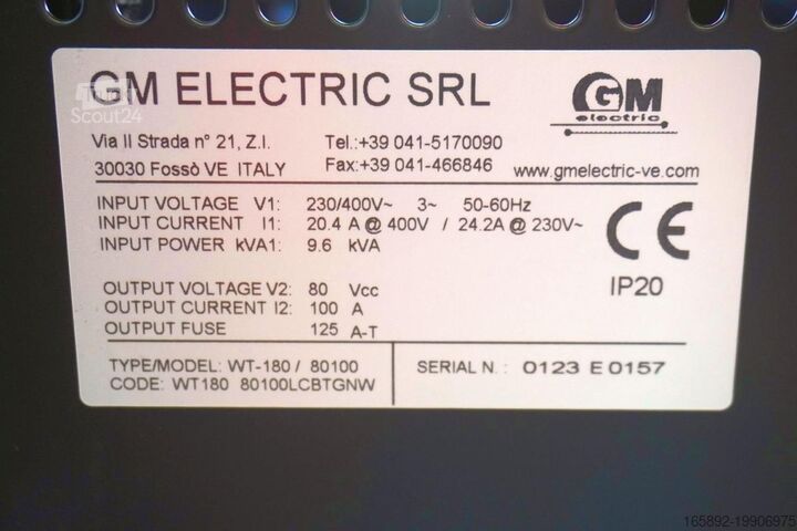 аккумулятор для погрузчика GM ELECTRIC WT - 180 / 80100