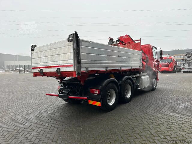 3-sidig tipp DAF CF 460 6x4 Tipper / Tractor unit + Fassi F235 E...