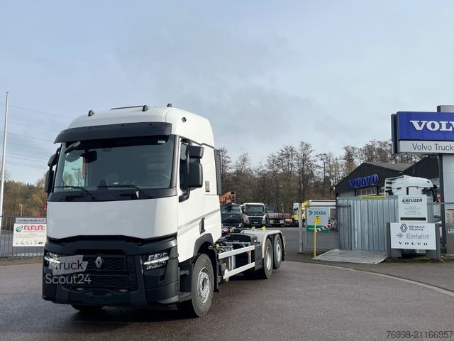 Camión portacontenedores de gancho RENAULT T480 HIAB Abrollkipper