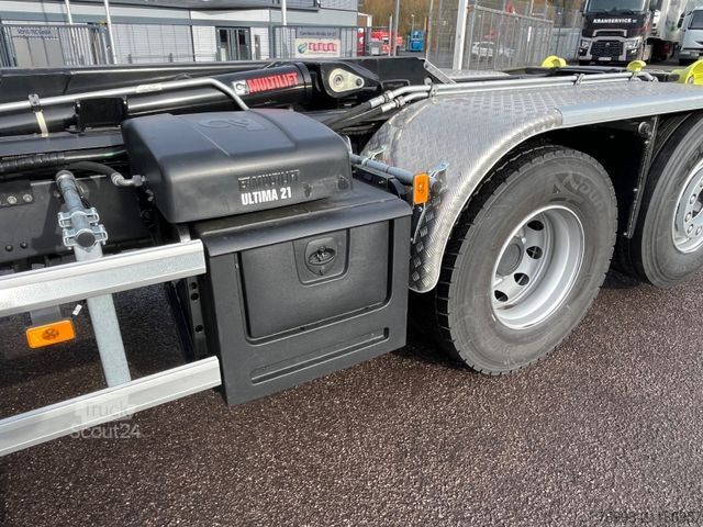 Camión portacontenedores de gancho RENAULT T480 HIAB Abrollkipper