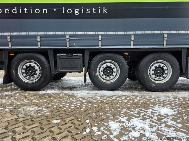 Semirremolque abierto con toldo SCHMITZ CARGOBULL SCS 24/L - 13.62 EB / Liftachse / Palettenkasten