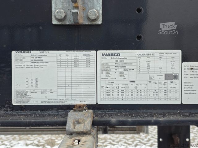 Semirremolque de troncos DOLL H3S-12 / 2 Liftachsen / Alu-Felgen