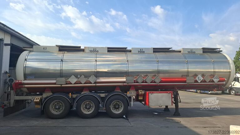Puspiekabes cisterna Haage und Knapp Tanksattel Chemie 3 Kammer, 30.000 l ADR