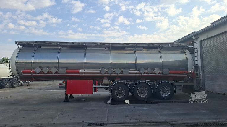 Puspiekabes cisterna Haage und Knapp Tanksattel Chemie 3 Kammer, 30.000 l ADR