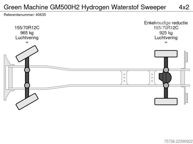 Gatvių valymo mašina Green Machine GM500H2 Hydrogen Waterstof Sweeper