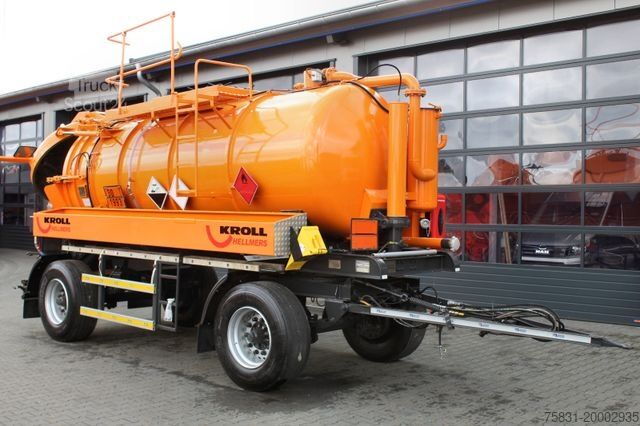 Tankanhänger  Kutschke 10m³ Kipper Saug u.Druck INOX +ADR/GGVS