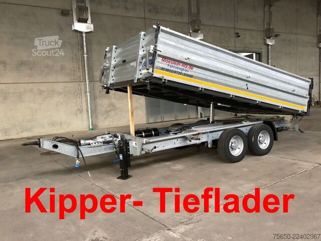 Kippivaunu Möslein TTD13- BA Verzinkt  13 t Tandem Kipper Tiefladermit Bordwand- Aufsatz-- Neufahrzeug --