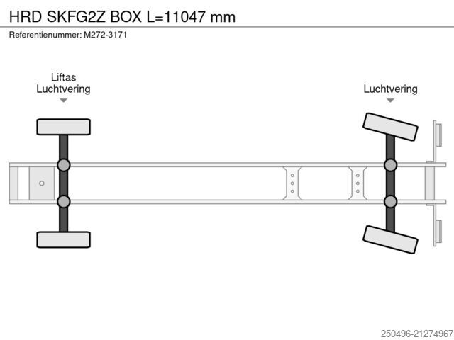 Kutu gövde HRD SKFG2Z BOX L=11047 mm