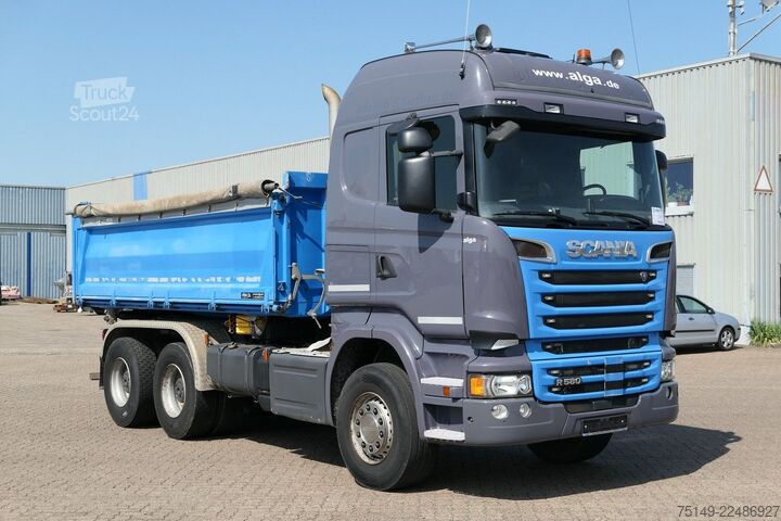 Самосвал SCANIA R 580 6x4, Meiller, Bordmatik, Klima, Hydr. AHK