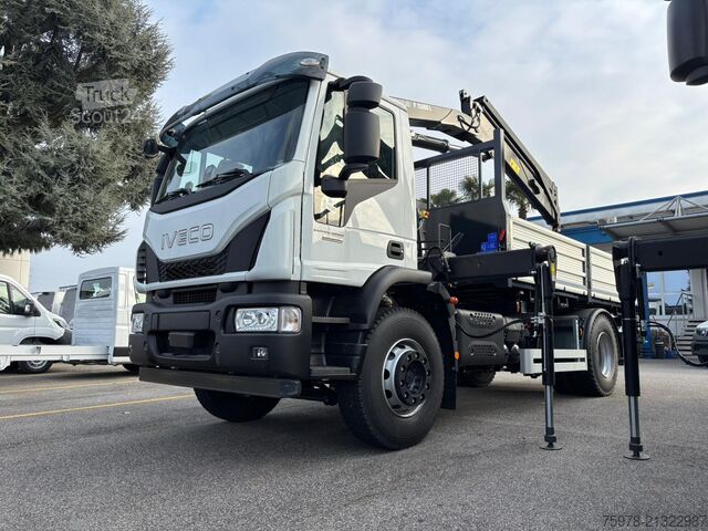 Camion cu macara și benă basculantă trilaterală Iveco Eurocargo 180E32