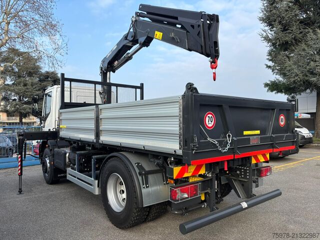 Camion cu macara și benă basculantă trilaterală Iveco Eurocargo 180E32