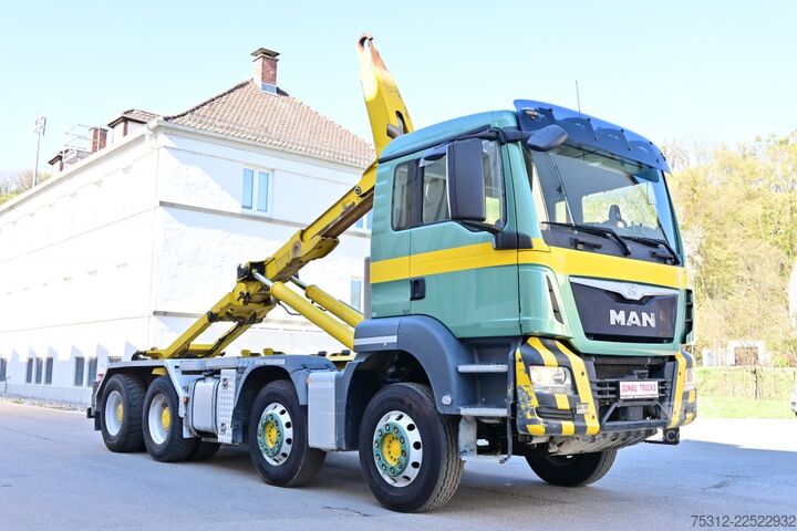 Камион с кука за контейнери MAN TGS35.400  E6 8x4 Pritarder Hiab Alu Felgen