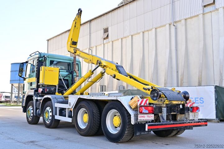 Камион с кука за контейнери MAN TGS35.400  E6 8x4 Pritarder Hiab Alu Felgen