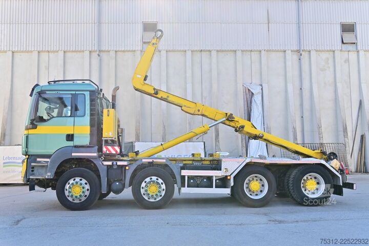 Камион с кука за контейнери MAN TGS35.400  E6 8x4 Pritarder Hiab Alu Felgen