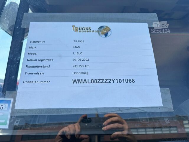 Vinç kamyonu MAN LE 220 B + PALFINGER PK 14080 - 3X EXT + HAAKAR...