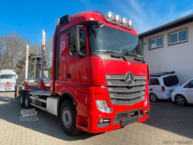 Tomruk kamyonu MERCEDES-BENZ Actros 2663 6x4 Holztransport Ladekran Palfinger