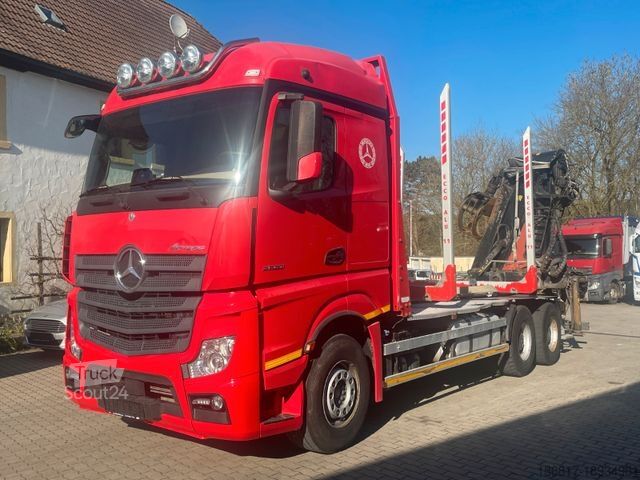 Tomruk kamyonu MERCEDES-BENZ Actros 2663 6x4 Holztransport Ladekran Palfinger