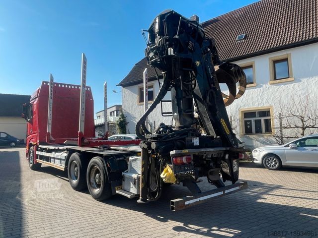 Tomruk kamyonu MERCEDES-BENZ Actros 2663 6x4 Holztransport Ladekran Palfinger