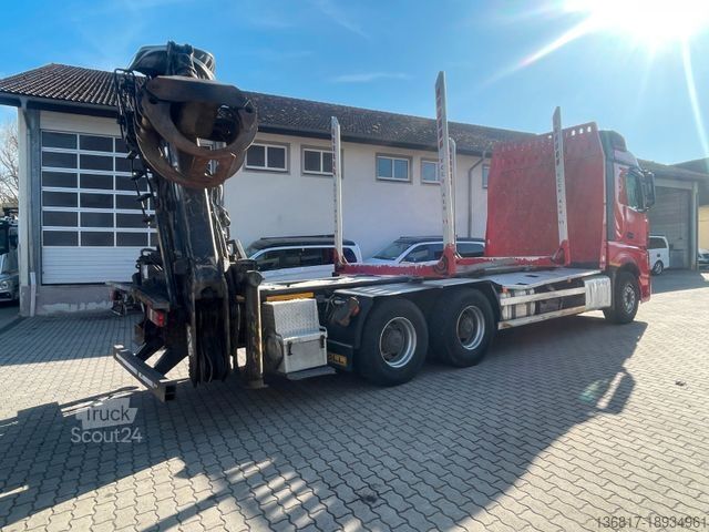 Tomruk kamyonu MERCEDES-BENZ Actros 2663 6x4 Holztransport Ladekran Palfinger