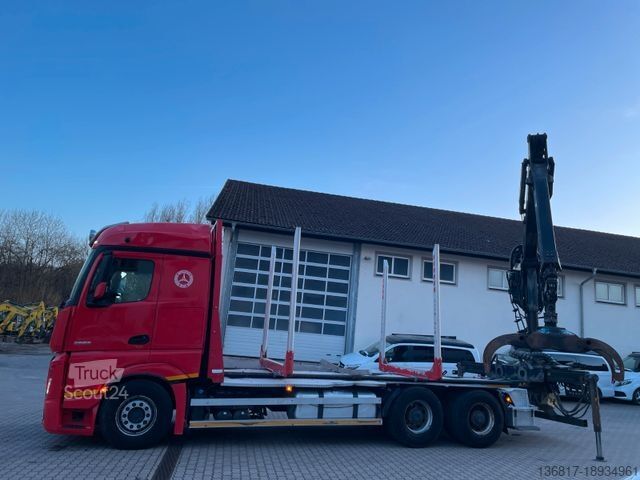 Tomruk kamyonu MERCEDES-BENZ Actros 2663 6x4 Holztransport Ladekran Palfinger