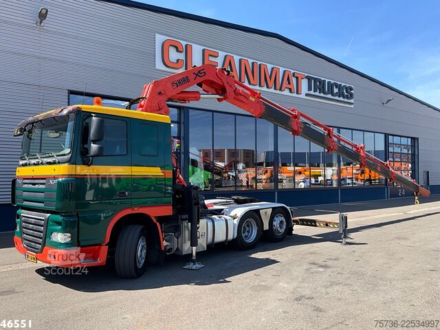 معيار SZM DAF FTN 105 XF 460 6x2 Manual Hiab 60 Tonmeter laak...