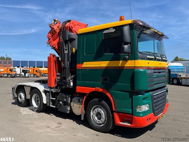 معيار SZM DAF FTN 105 XF 460 6x2 Manual Hiab 60 Tonmeter laak...