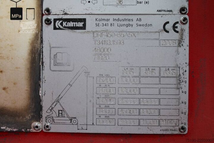 Reachstacker Kalmar DRF 450-65 A 5 X WITH MAGNET