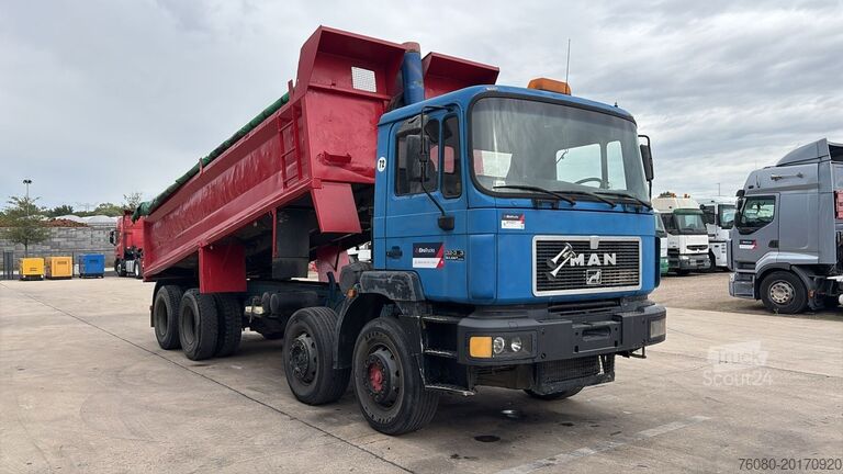 Tipper MAN 32.343 (LAMES / STEEL SUSP. / 8X4 / GRAND PONT ...