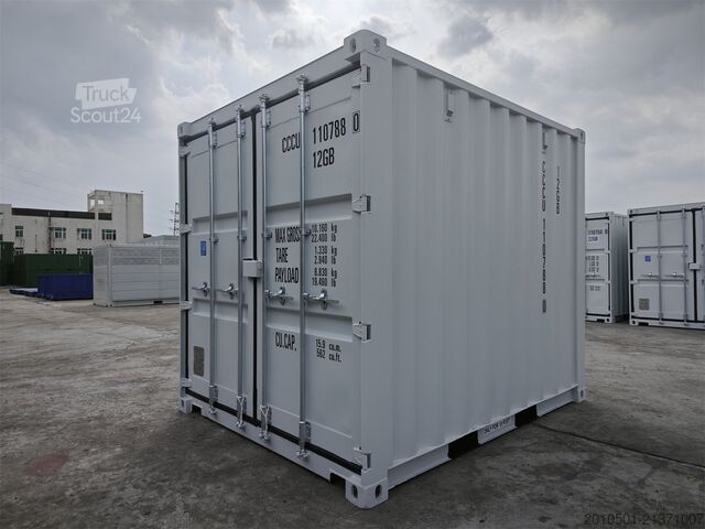 Transportni zabojnik 10 Fuß Seecontainer / Lichtgrau Neu eine Reise / RAL 7035 / Materialcont