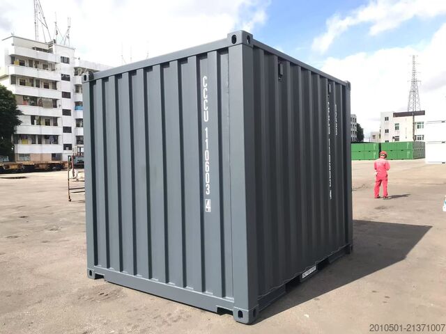 Contentor de transporte 10 Fuß Seecontainer / Lichtgrau Neu eine Reise / RAL 7035 / Materialcont