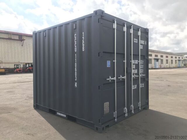 Contentor de transporte 10 Fuß Seecontainer / Lichtgrau Neu eine Reise / RAL 7035 / Materialcont