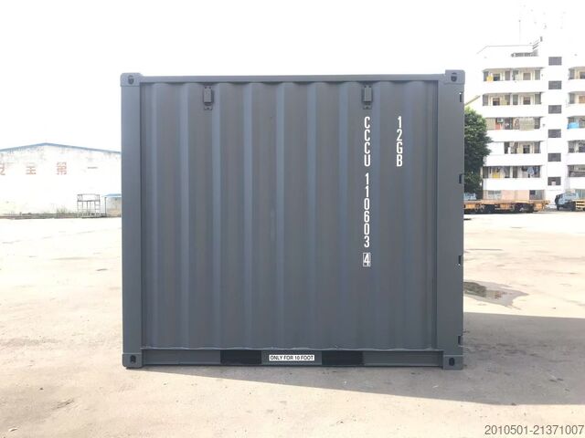 Contentor de transporte 10 Fuß Seecontainer / Lichtgrau Neu eine Reise / RAL 7035 / Materialcont