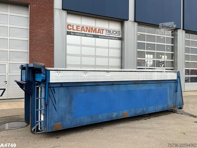 Kontejner sa kukom Container 21m³ met Hydraulische milieukleppen 