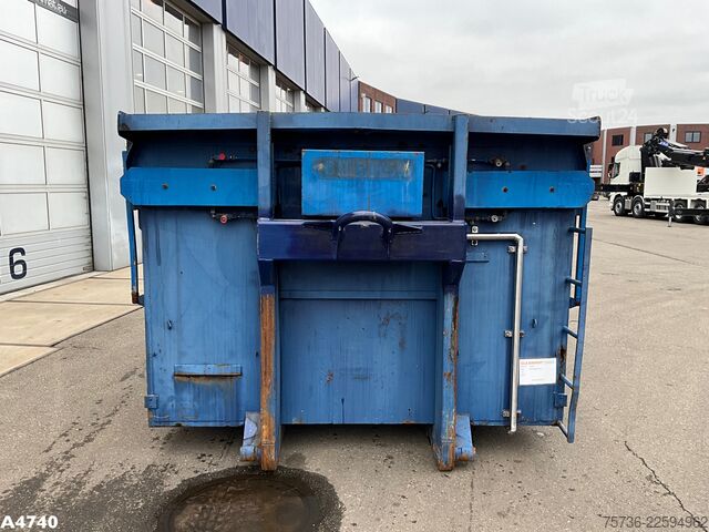 Kontejner sa kukom Container 21m³ met Hydraulische milieukleppen 