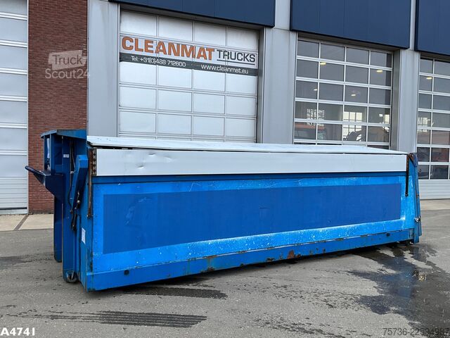 Kontejner sa kukom Container 21m³ met Hydraulische milieukleppen 