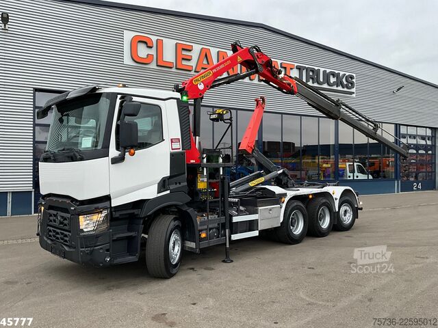 Sistema a braccio con gancio Renault C 460 Euro 6 8x4 Palfinger 19 Tonmeter laadkraan