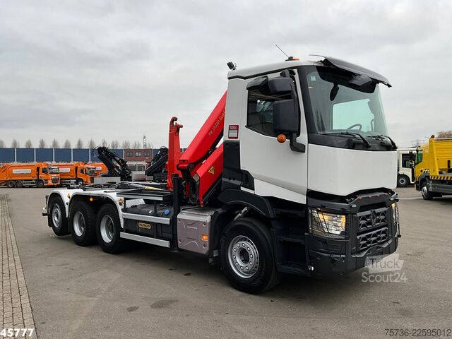 Sistema a braccio con gancio Renault C 460 Euro 6 8x4 Palfinger 19 Tonmeter laadkraan