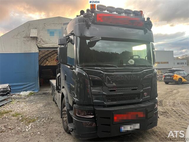 Kranbil Scania G560 8x2 pusher crane truck w/ onspot, 2023 50t/m