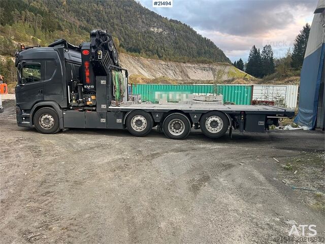 Kranbil Scania G560 8x2 pusher crane truck w/ onspot, 2023 50t/m